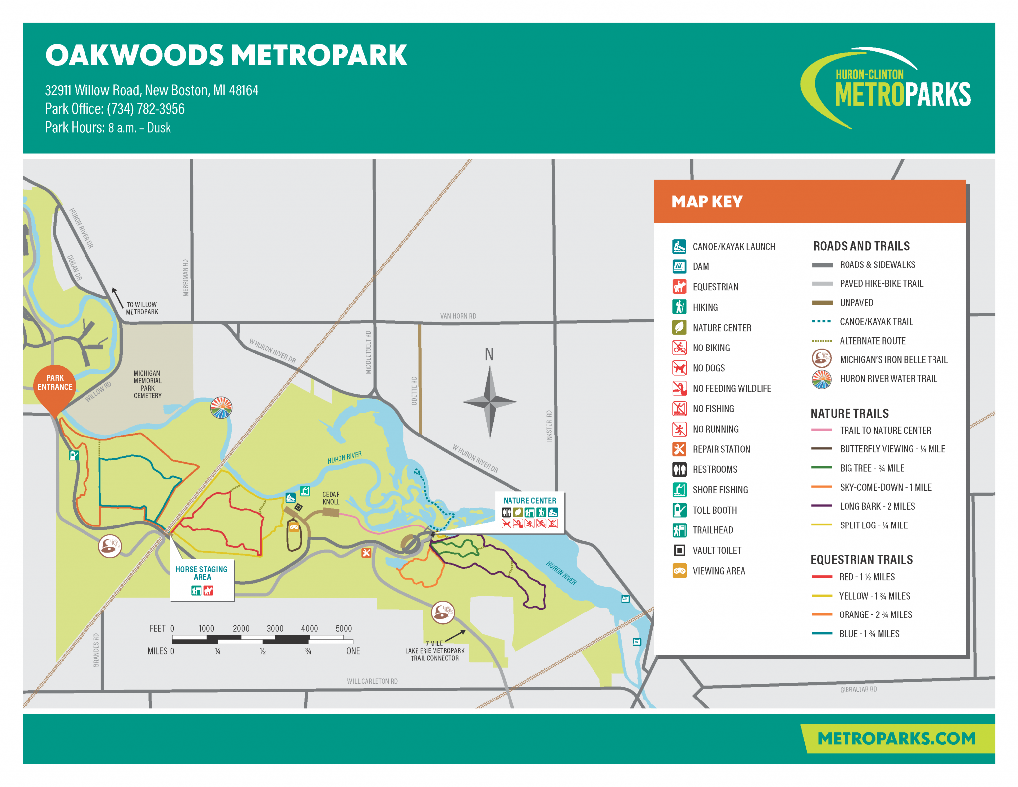 Park Maps HuronClinton Metroparks